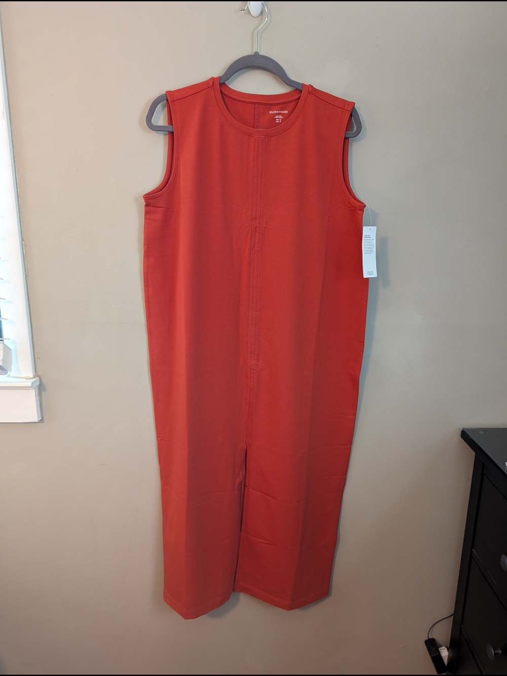 Sleeveless Red-Orange Dress